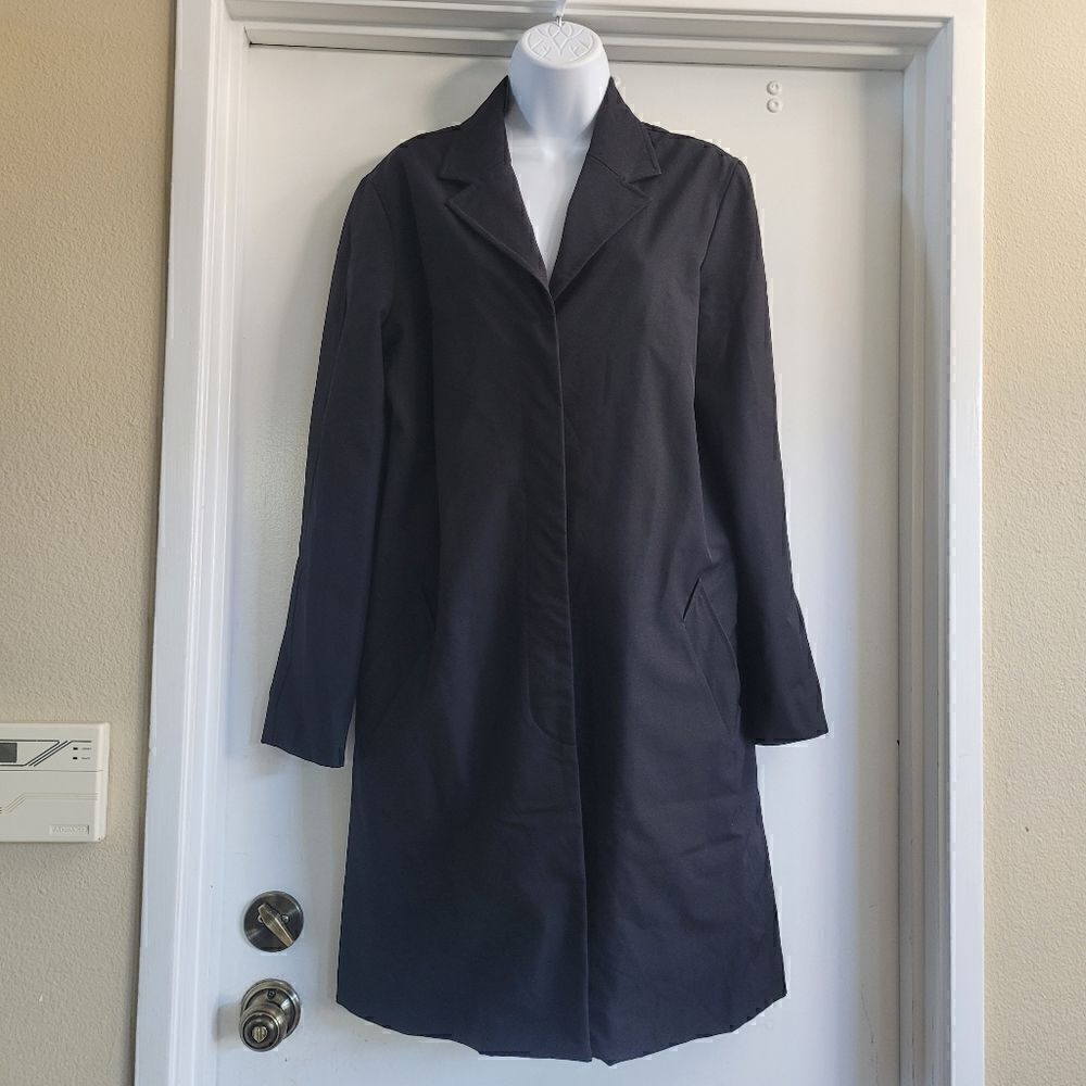 Agolde black lined trench coat